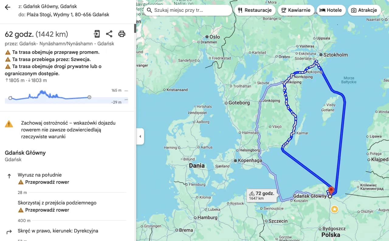 Z centrum Gdańska na plażę: Ile km i jak dojechać najszybciej?